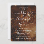 独自の金ゴールドFireworksの作成 招待状 (正面)