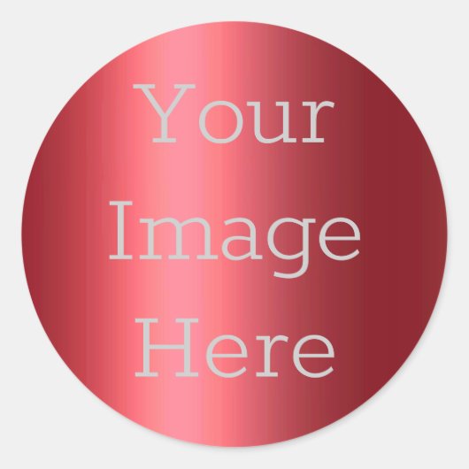 独自の金属の赤い箔を作成フェイクする ラウンドシール (正面)