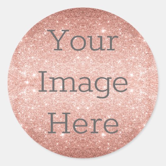 独自の金属バラ金ゴールドグリッター箔を作成 ラウンドシール (正面)