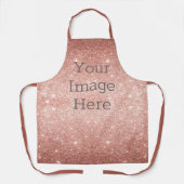 独自の金属バラ金ゴールドグリッター箔 エプロン (正面)