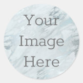 独自の金属製の銀の大理石箔を作成フェイクする ラウンドシール (正面)