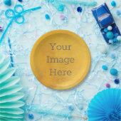 独自の金属製アンティーク金ゴールド箔を作成フェイクする ペーパープレート (パーティー)