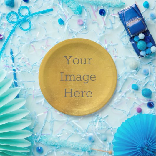 独自の金属製アンティーク金ゴールド箔を作成フェイクする ペーパープレート (パーティー)