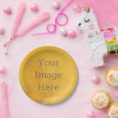 独自の金属製アンティーク金ゴールド箔を作成フェイクする ペーパープレート (パーティー)