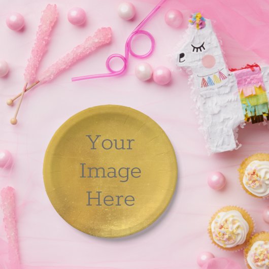 独自の金属製アンティーク金ゴールド箔を作成フェイクする ペーパープレート (パーティー)