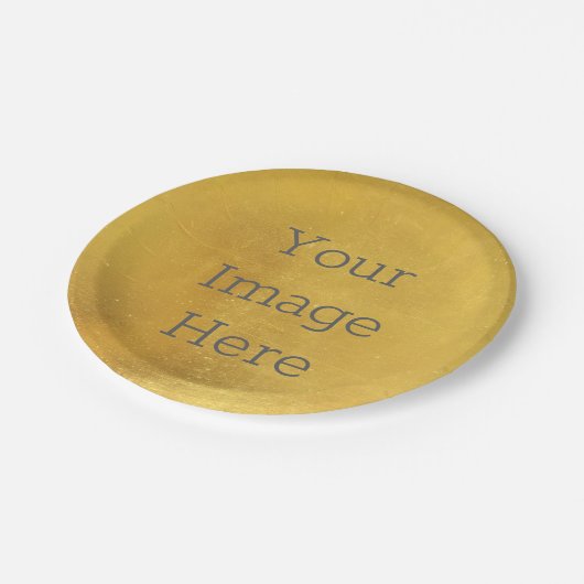独自の金属製アンティーク金ゴールド箔を作成フェイクする ペーパープレート (アングル)