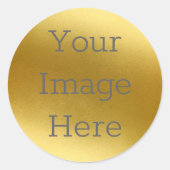 独自の金属製アンティーク金ゴールド箔を作成フェイクする ラウンドシール (正面)