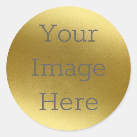 独自の金属製アンティーク金ゴールド箔を作成フェイクする ラウンドシール (正面)