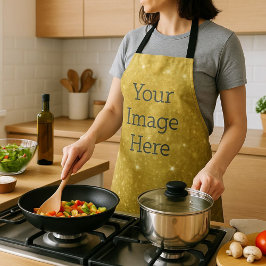 独自の金属金ゴールドグリッター箔を作成フェイクする エプロン