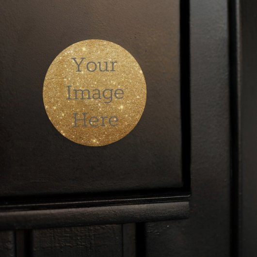 独自の金属金ゴールドグリッター箔を作成フェイクする ラウンドシール