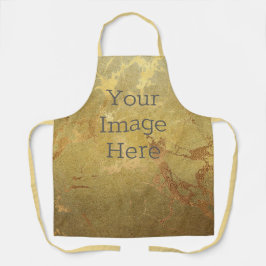 独自の金属14k金ゴールドフェイク箔大理石 エプロン