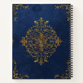 独自の金色の青いノートブックを作成 ノートブック (裏面)