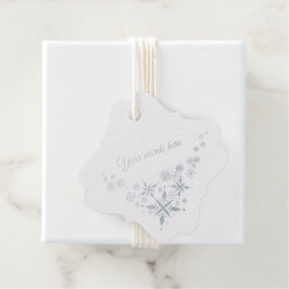 独自の銀の雪かわいらし片を作成 フェイバータグ