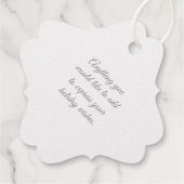 独自の銀の雪かわいらし片を作成 フェイバータグ (裏面)