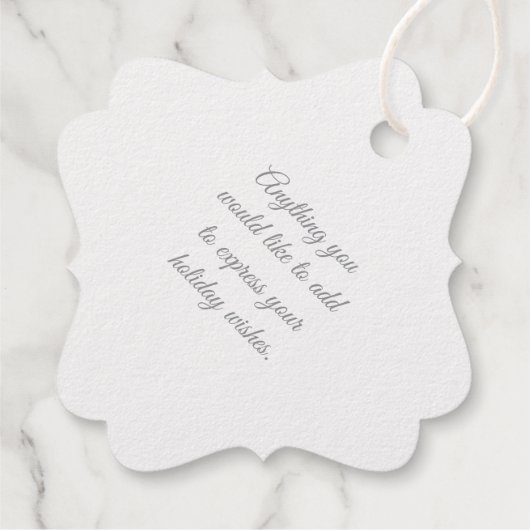 独自の銀の雪かわいらし片を作成 フェイバータグ (裏面)