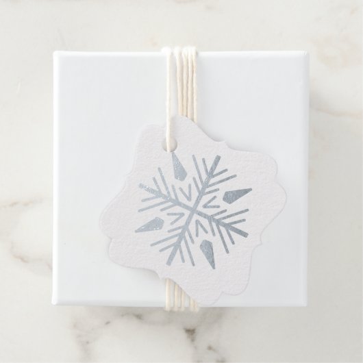 独自の銀箔スノーフレークを作成 フェイバータグ (箱)