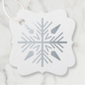 独自の銀箔スノーフレークを作成 フェイバータグ (正面)