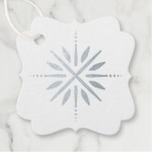 独自の銀箔スノーフレーク花を作成 フェイバータグ (正面)