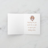 独自の銀色のフローラクリスマスエンジェルを作成 シーズンカード (内部)