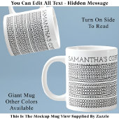 独自の長い隠しメッセージ148BWノベルティの作成 ジャンボコーヒーマグカップ