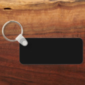 独自の長方形を作パーソナライズされた成 キーホルダー (裏面)
