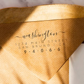 独自の長方形ファミリ差出人住所を作成 セルフインキングスタンプ