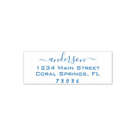 独自の長方形ファミリ差出人住所を作成 セルフインキングスタンプ