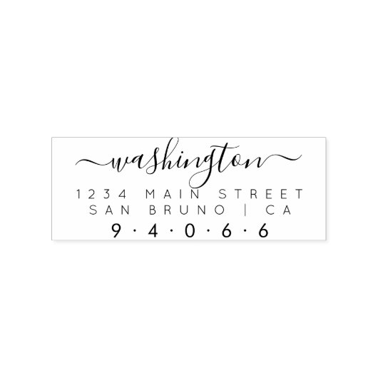 独自の長方形ファミリ差出人住所を作成 ラバースタンプ (インプリント)