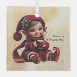 独自の陽気なヴィンテージクリスマス格言の作成 ガラスオーナメント