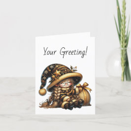 独自の陽気な魔法のクリスマス格言を作成 シーズンカード