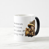 独自の陽気な魔法のクリスマス格言を作成 モーフィングマグカップ (正面右)