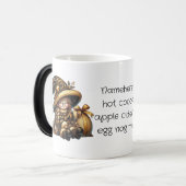 独自の陽気な魔法のクリスマス格言を作成 モーフィングマグカップ (正面左)