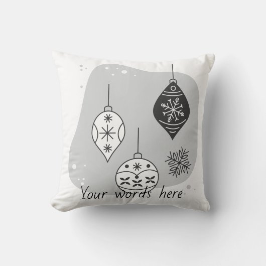 独自の雪だるまを作成し、ボーブルクリスマス クッション (正面)