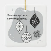 独自の雪だるまを作成し、ボーブルクリスマス セラミックオーナメント (裏面)