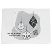 独自の雪だるまを作成し、ボーブルクリスマス ラージペーパーバッグ (正面)