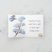 独自の雪だるまエンジェルホームクリスマスを作成 シーズンカード (内部)