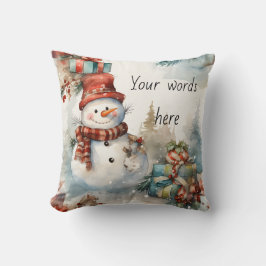 独自の雪だるまギフトの作成 クッション