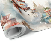 独自の雪だるまギフトの作成 ラッピングペーパー (ロールコーナー)