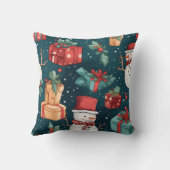 独自の雪だるまギフトを作成する クッション (裏面)