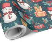 独自の雪だるまギフトを作成する ラッピングペーパー (ロールコーナー)