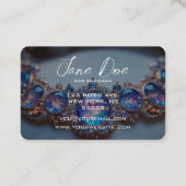 独自の青いオパールネックレスを作成 名刺 (裏面)