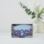 独自の青いオパールネックレスを作成 名刺 (スタンド正面)