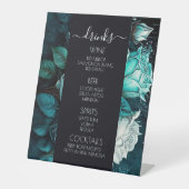 独自の青いバラを作成する書道ドリンク 台座サイン (正面)