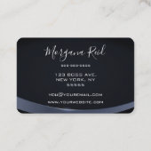 独自の青い円形デザインの作成 名刺 (裏面)