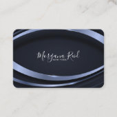 独自の青い円形デザインの作成 名刺 (正面)