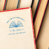 独自の青い名前をカスタムするEx Librisブックの作成 セルフインキングスタンプ