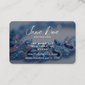 独自の青い宝石ブレスレットを作成 名刺 (裏面)