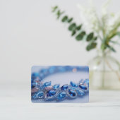 独自の青い宝石ブレスレットを作成 名刺 (スタンド正面)