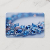 独自の青い宝石ブレスレットを作成 名刺 (正面)