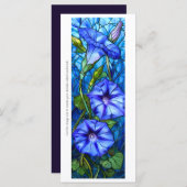 独自の青い朝顔ブックマークカードを作成する (正面/裏面)